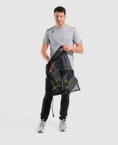 BOLSA PARA PISCINA DE MESH ARENA ONE GO BACKPACK 45L NEGRO